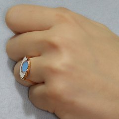 Pırlantalı Göz Yüzük - Rose Altın