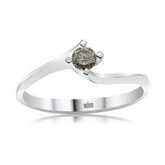 Brown Pırlanta Tektaş Yüzük - 0,13 Karat 8 Ayar