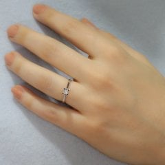 Sertifikalı Pırlanta Tektaş Yüzük - D Renk 0,30 Karat 14 Ayar