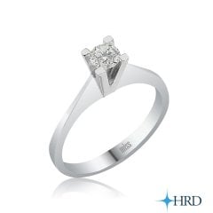HRD Sertifikalı Tektaş Yüzük - F Renk 0,34 Karat 14 Ayar