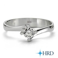 HRD Sertifikalı Pırlanta Tektaş Yüzük - 0,27 Karat 18 Ayar