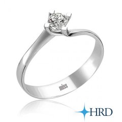 HRD Sertifikalı Pırlanta Tektaş Yüzük - 0,27 Karat 18 Ayar