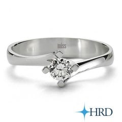 HRD Sertifikalı Pırlanta Tektaş Yüzük - 0,28 Karat 14 Ayar