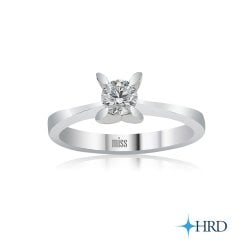 HRD Sertifikalı Pırlanta Badem Tektaş - F Renk 0,28 Karat 14 Ayar