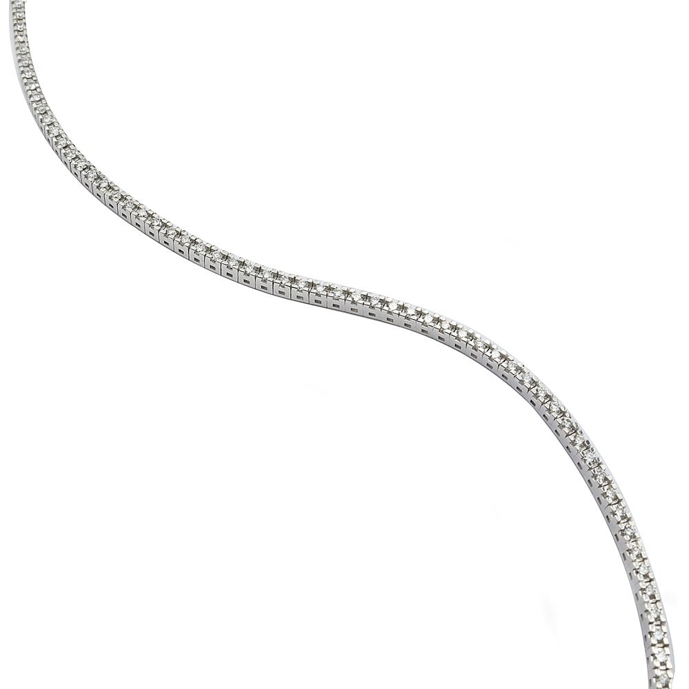 Pırlanta Suyolu Bileklik - 1.30 Karat G Renk 14 Ayar