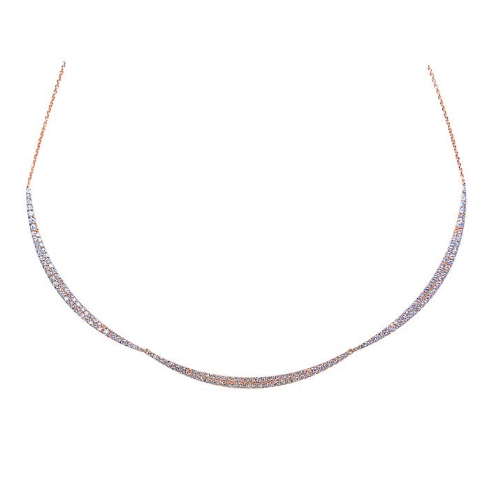 Pırlantalı Rose Fantezi Kolye