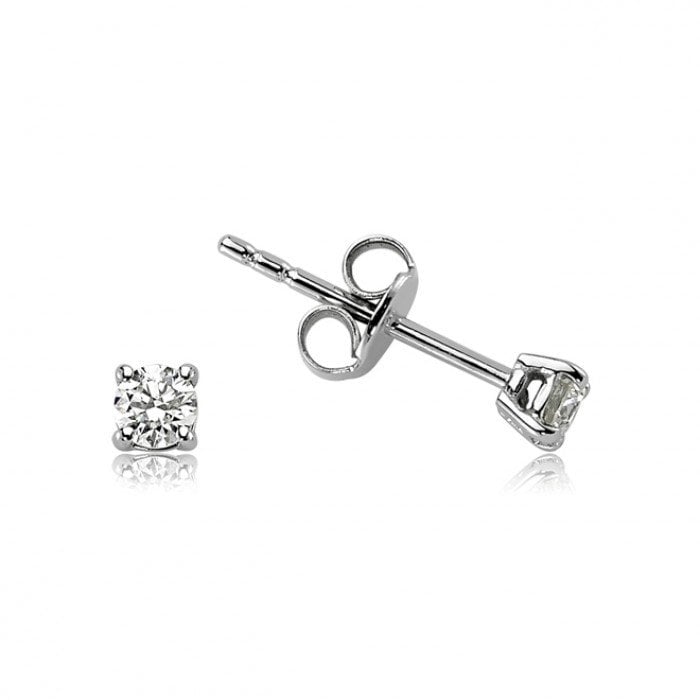 Tektaş Pırlanta Küpe - 0,24 Karat 14K