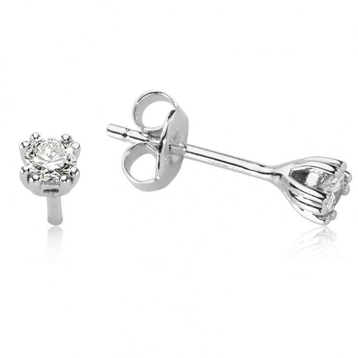 Tektaş Pırlanta Küpe - 0,44 Karat 8 Tırnak 14K