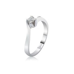 Tektaş Pırlanta Yüzük - 0,17 Karat 8 Ayar