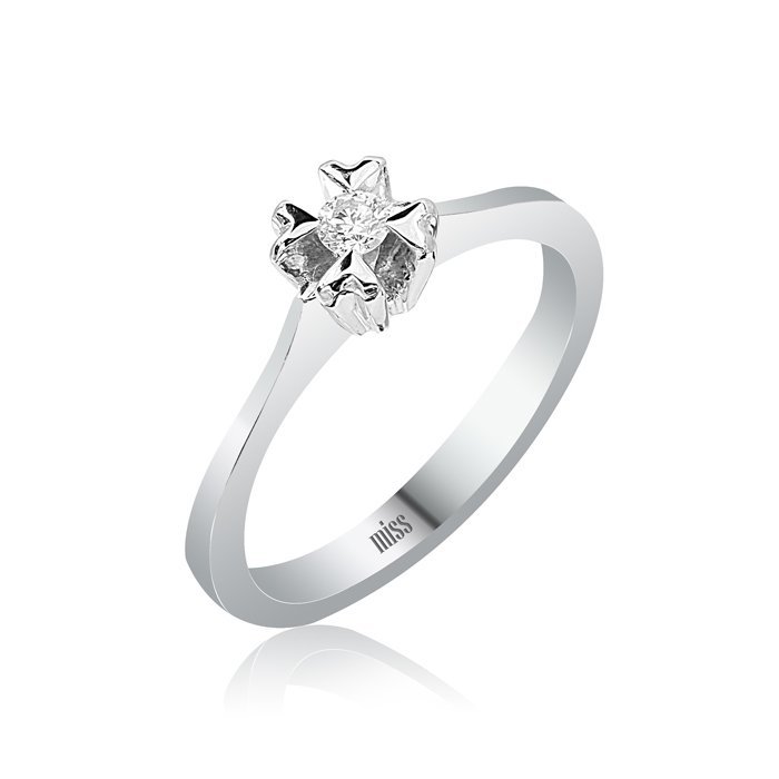 Tektaş Pırlanta Yüzük - Kalp Model