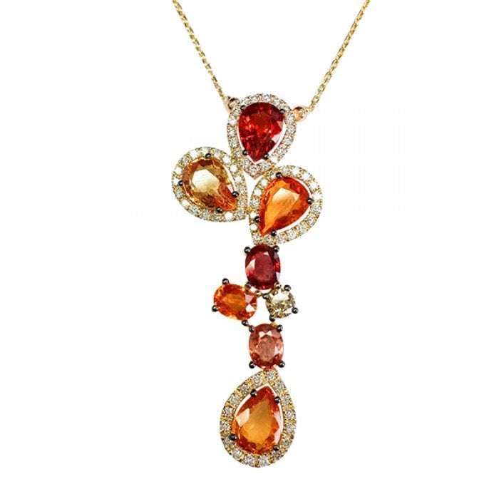 Pırlantalı Sarı Safir Set