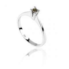 Brown Pırlanta Tektaş Yüzük - 0,13 Karat Klasik Tektaş 14 Ayar