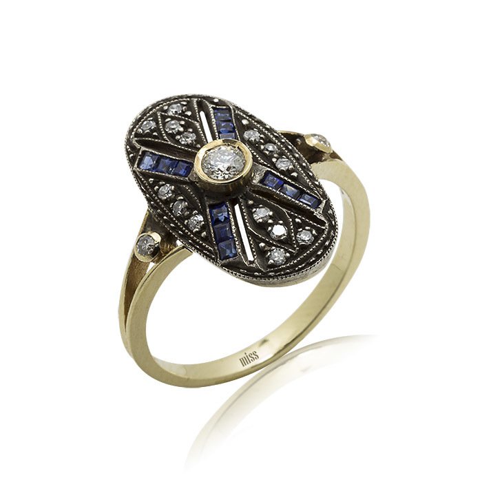 Safir Allegro Oval Yüzük